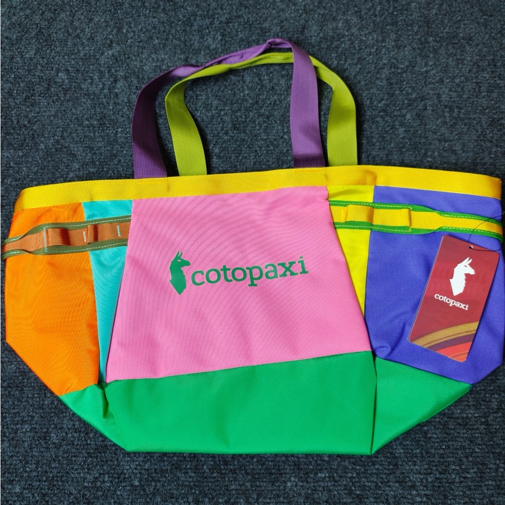 Cotopaxi Multicolor 30 L Canvas Tote Bag - Pink & Green Patchwork